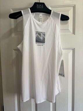 ❤️ Rare lululemon athletica White Miami 2025 Graphic Running Tank~Size 8